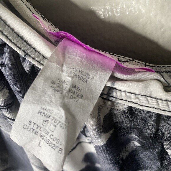 Wet Seal Vintage Y2k One Shoulder Ruffle Top Size Large Stretch White Black Usa - Picture 4 of 5